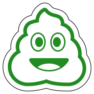 Pile Of Poo Emoji Sticker (Green)